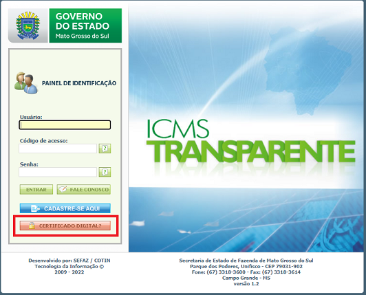 Transparência com o certificado digital